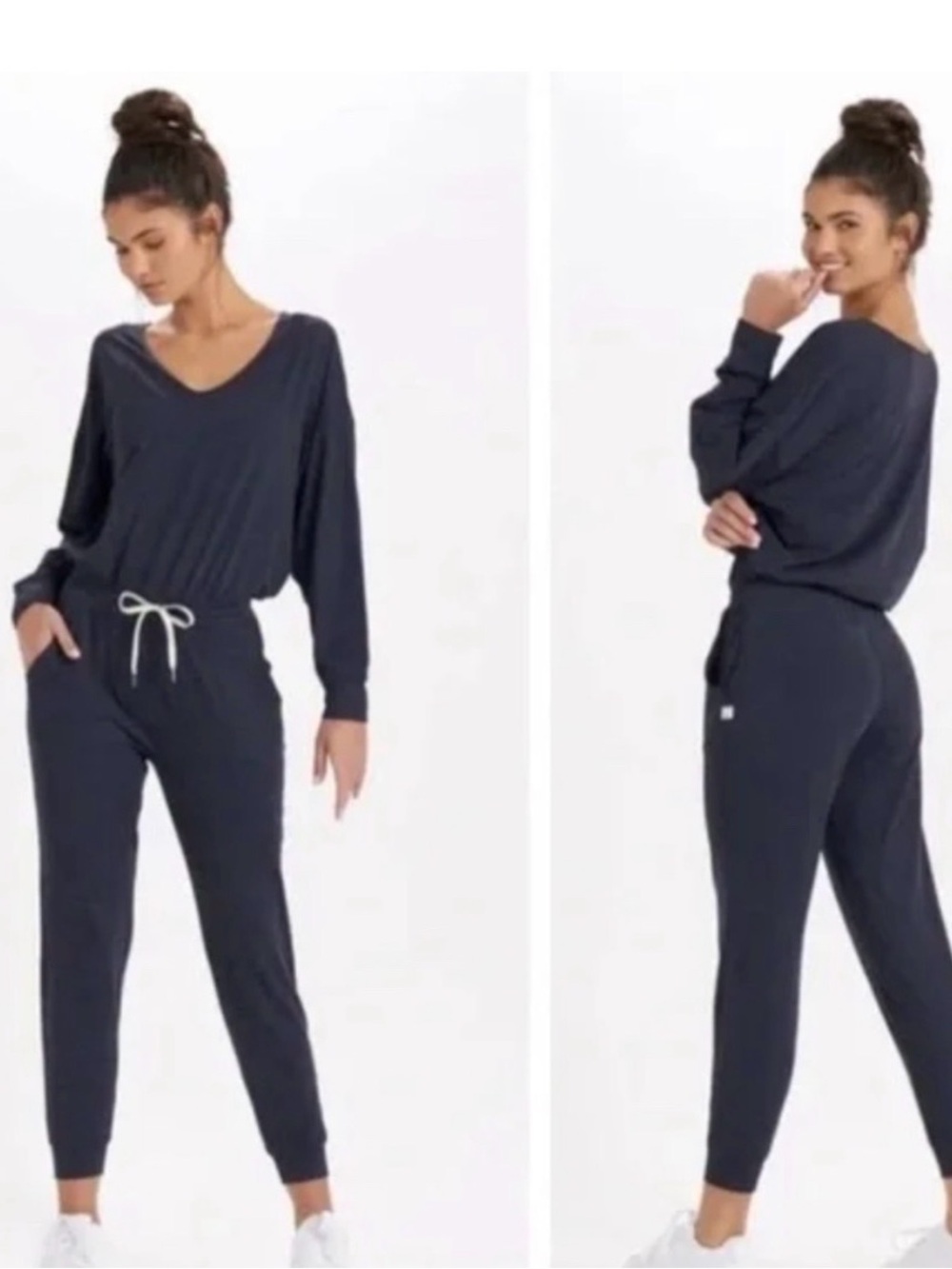 Vuori Lux Henley Jumpsuit navy blue size XS